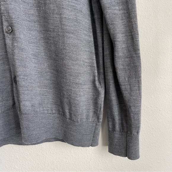 Reiss 100% Wool Button Down Long Sleeve Heather Shirt - Picture 3 of 6